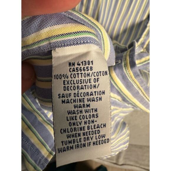 Ralph Lauren Size: 15.5, 39 Mens Striped Button Up Shirt Classic Fit 100% Cotton - Picture 6 of 10